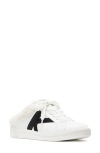 Kate Spade New York Signature Faux Fur Lined Mule Sneaker In True White/black