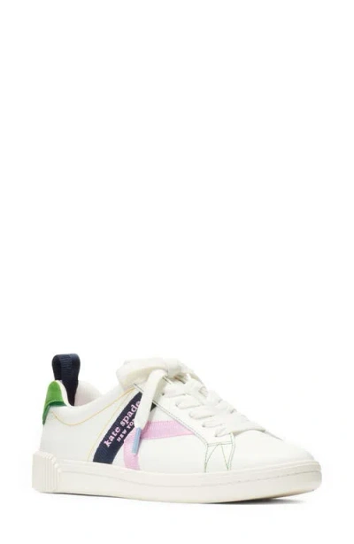 Kate Spade New York Signature Sneaker In True White/ Kate Green