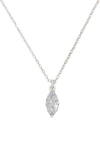 Kate Spade New York Signature Solitaire Cubic Zirconia Pendant Necklace In Silver