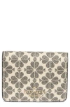 Kate Spade New York Signature Spade Flower Small Bifold Wallet In Neutral