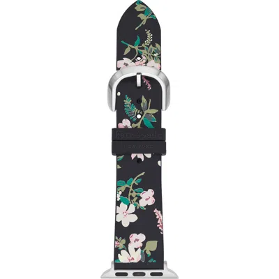 Kate Spade New York Silicone 24mm Apple Watch® Watchband In Black/green/pink
