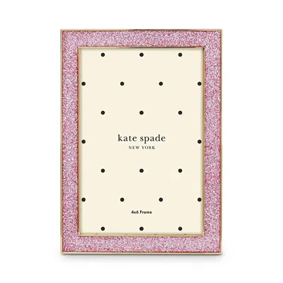 Kate Spade New York Sitting Pretty 4 X 6 Pink Glitter Frame
