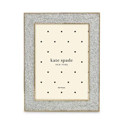 Kate Spade New York Sitting Pretty 5 X 7 Silver Glitter Frame In Gold