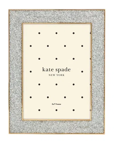 Kate Spade New York Sitting Pretty 5x7 Silver Glitter Frame