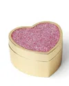 Kate Spade Sitting Pretty Pink Glitter Heart Box In Pink