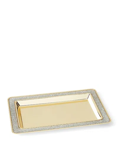 Kate Spade New York Sitting Pretty Silver Glitter Catch All Tray In Gray