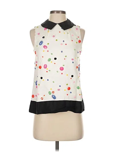 Pre-owned Kate Spade New York Sleeveless Blouse In White