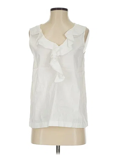 Pre-owned Kate Spade New York Sleeveless Blouse In White