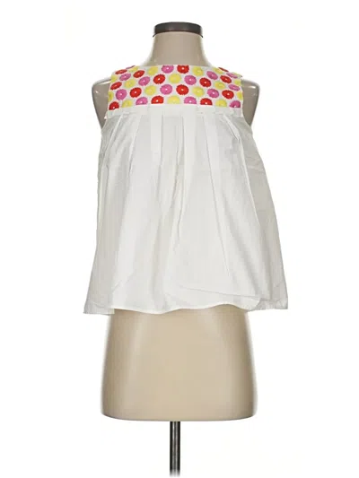 Pre-owned Kate Spade New York Sleeveless Blouse In White