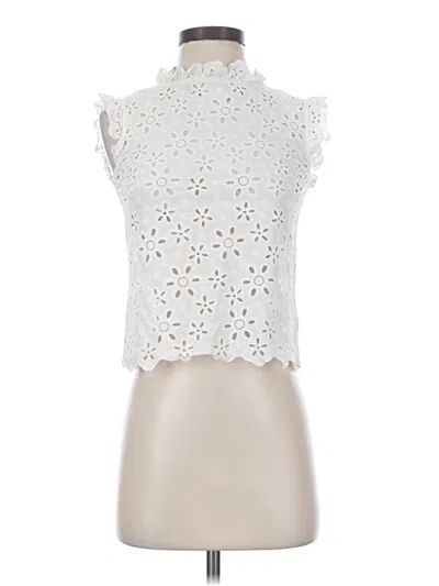 Pre-owned Kate Spade New York Sleeveless Blouse In White