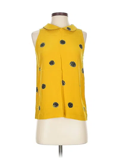 Pre-owned Kate Spade New York Sleeveless Blouse In Yellow