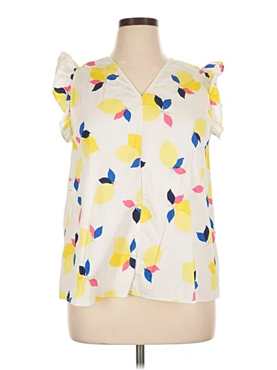 Pre-owned Kate Spade New York Sleeveless Blouse In Yellow