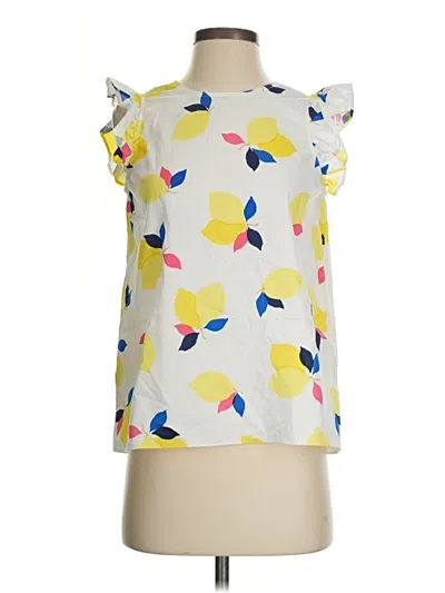 Pre-owned Kate Spade New York Sleeveless Blouse In Yellow