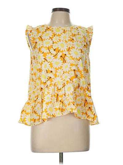Pre-owned Kate Spade New York Sleeveless Blouse In Yellow