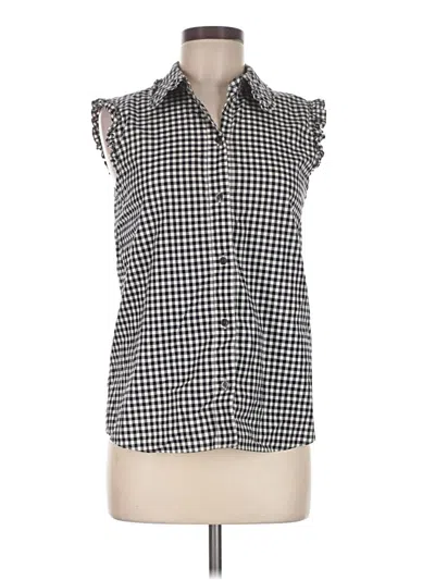 Pre-owned Kate Spade New York Sleeveless Button Down Shirt In Black