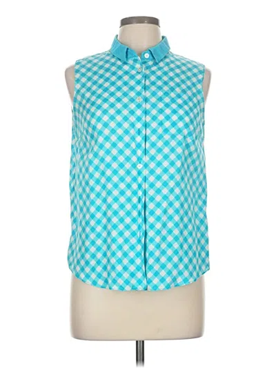 Pre-owned Kate Spade New York Sleeveless Button Down Shirt In Blue