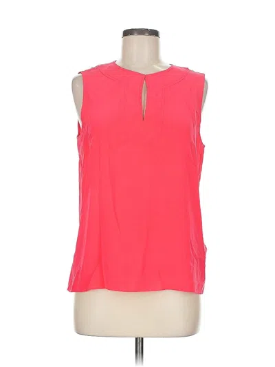 Pre-owned Kate Spade New York Sleeveless Silk Top Pink Keyhole Neckline Tops