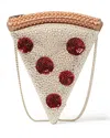 Kate Spade Slice Crystal Embellished Fabric 3d Pizza Crossbody In Multi