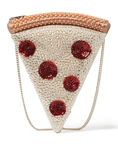 KATE SPADE KATE SPADE NEW YORK SLICE CRYSTAL EMBELLISHED 3D PIZZA CROSSBODY