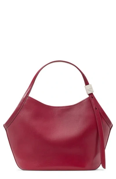 Kate Spade New York Small Deco Fine Grain Leather Tulip Top Handle Bag In Burgundy