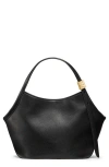 Kate Spade New York Small Deco Fine Grain Leather Tulip Top Handle Bag In Black