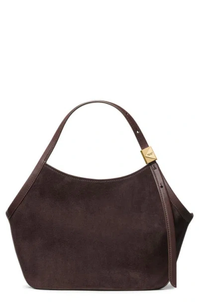 Kate Spade New York Small Deco Suede Tulip Tote In Brown