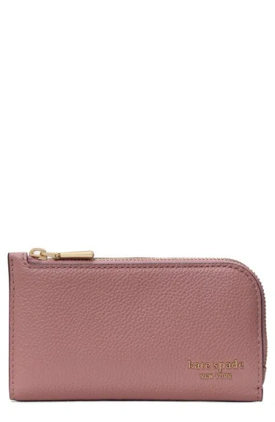 Kate Spade New York Small Devin Pebble Leather Bifold Wallet In Pink