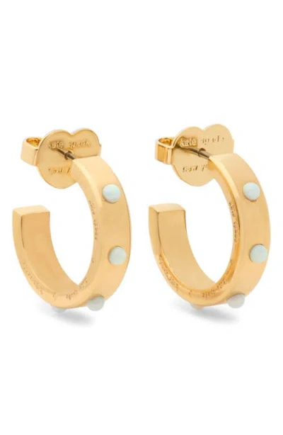 Kate Spade New York Small Faux Opal Huggie Hoop Earrings