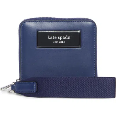 Kate Spade New York Small Leather Wristlet In Deep Lake