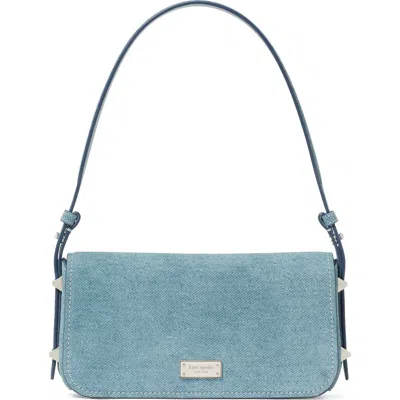 KATE SPADE KATE SPADE NEW YORK SMALL LIV DENIM SUEDE EAST/WEST SHOULDER BAG