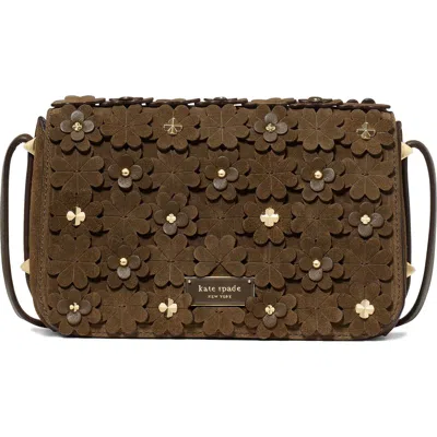 Kate Spade New York Small Liv Floral Embellished Flap Crossbody Bag