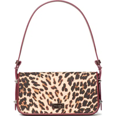 Kate Spade New York Small Liv Leather Downtown Shoulder Bag In Animal Print