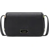 Kate Spade New York Small Liv Pebble Leather Flap Crossbody Bag In Black