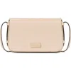 Kate Spade New York Small Liv Pebble Leather Flap Crossbody Bag In Milk Glass