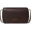 Kate Spade New York Small Liv Pebble Leather Flap Crossbody Bag In Brown