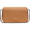 Kate Spade New York Small Liv Pebble Leather Flap Crossbody Bag In Brown