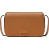 Kate Spade New York Small Liv Pebble Leather Flap Crossbody Bag In Cavern Clay