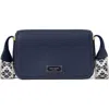 Kate Spade New York Small Liv Pebble Leather Flap Crossbody Bag In Parisian Navy