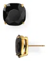 Kate Spade New York Mini Small Square Semiprecious Stone Stud Earrings In Raven/gold