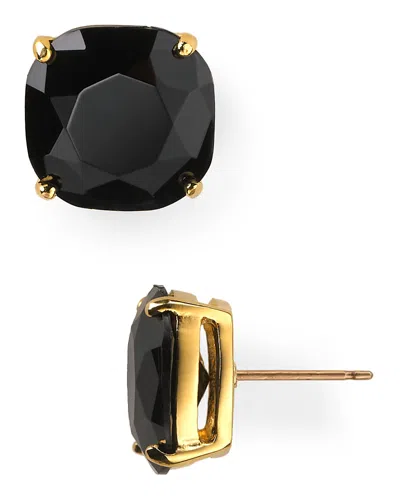 Kate Spade New York Mini Small Square Semiprecious Stone Stud Earrings In Raven/gold