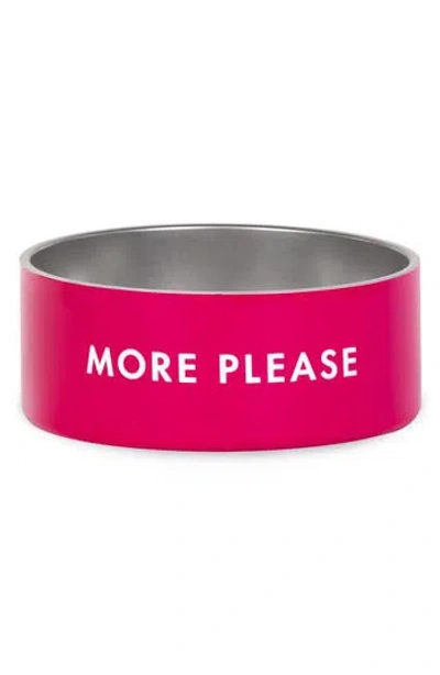Kate Spade New York Small Stainless Steel Dog Bowl In Pink