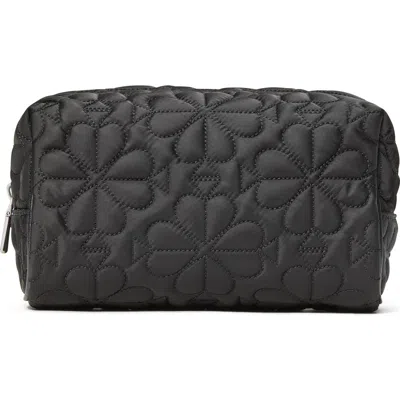 Kate Spade New York Small Tilly Quilted Fabric Cosmetics Case In Black