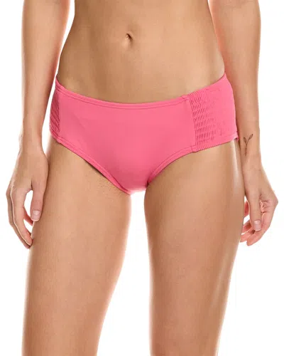 Kate Spade New York Smocked Bikini Bottom In Pink