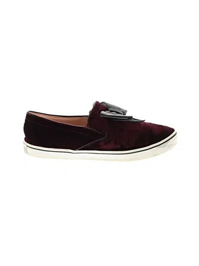 Pre-owned Kate Spade New York Sneakers In Burgundy