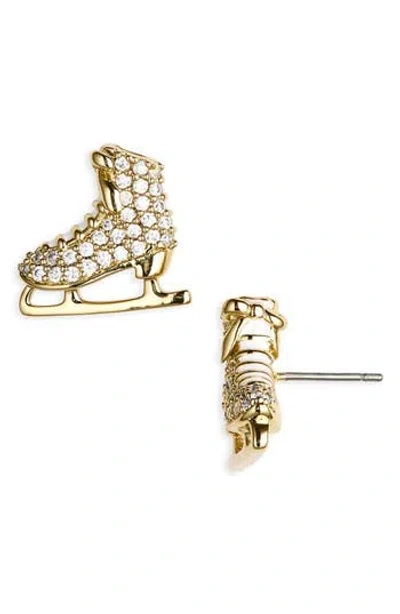 Kate Spade New York Snow Day Ice Skate Stud Earrings In Gold