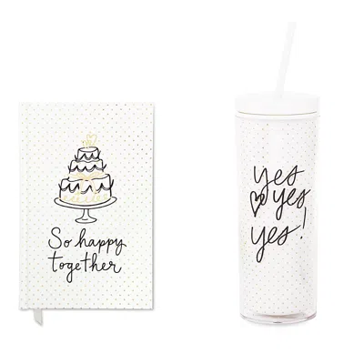 Kate Spade New York So Happy Together Journal And Tumbler Bridal Set In White