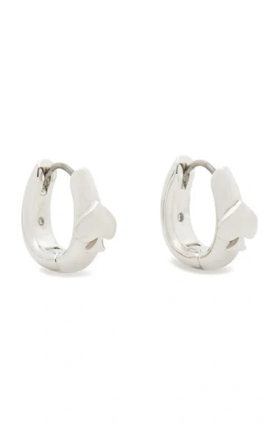 Kate Spade New York So Spade Huggie Hoop Earrings In Silver