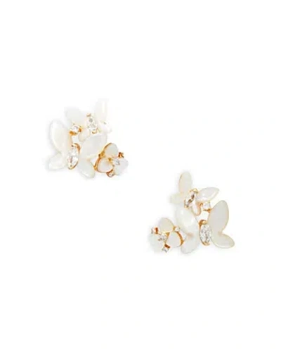 Kate Spade New York Social Butterfly Cluster Stud Earrings In Cream