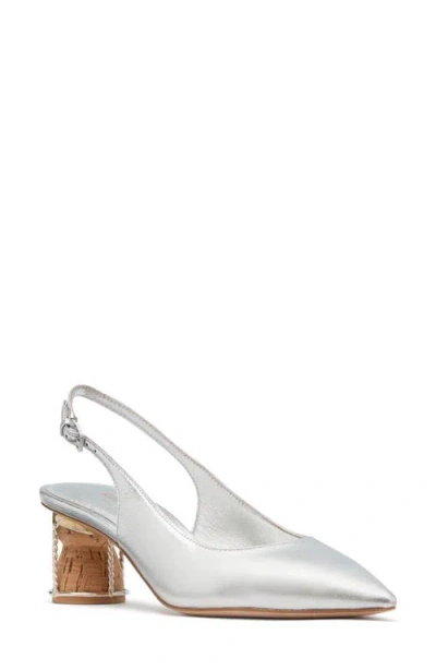 Kate Spade Soiree Metallic Slingback Pumps In Silver