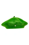Kate Spade New York Solid Wool Blend Beret In Green